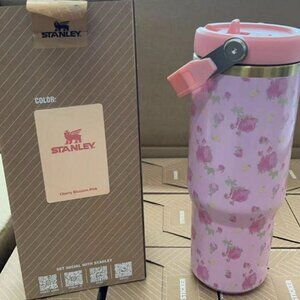 Stanley Floral Tumbler Cherry Blossom Pink | Insulated Travel Cup